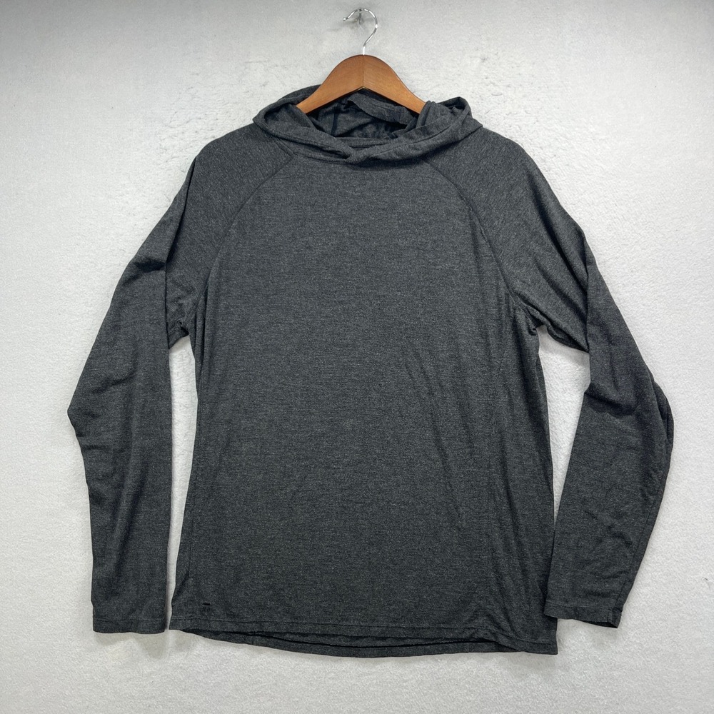 Tommy John Hoodie Mens Medium Gray Second Skin Lounge Active Athleisure Pullover